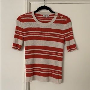 Madewell Knit Short Sleeve Top with Buttons